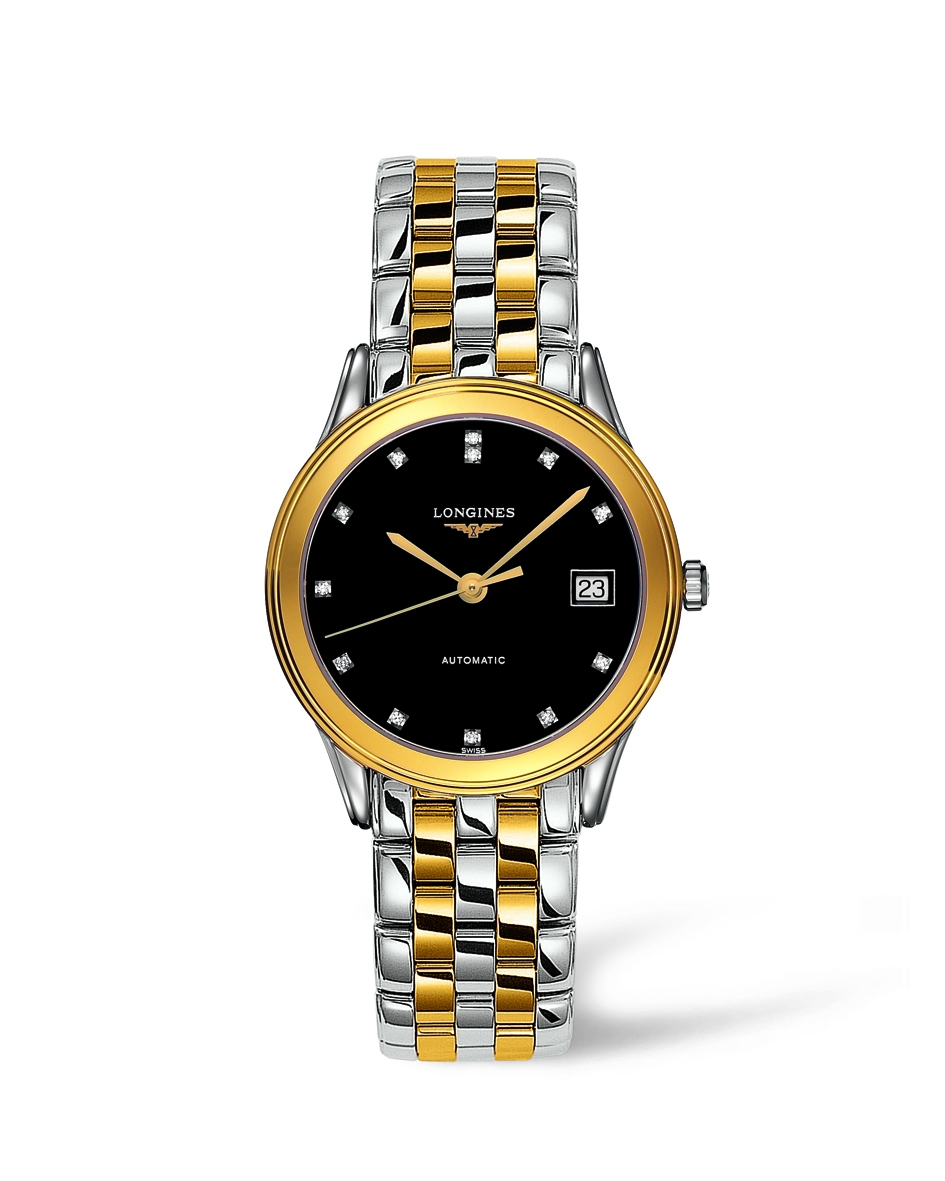 Longines L4.774.3.57.7 : Flagship 35.6 Automatic Two Tone Black Diamond