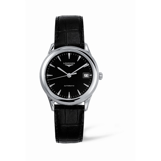 Longines L4.774.4.52.2 : Flagship 35.6 Automatic Stainless Steel Black