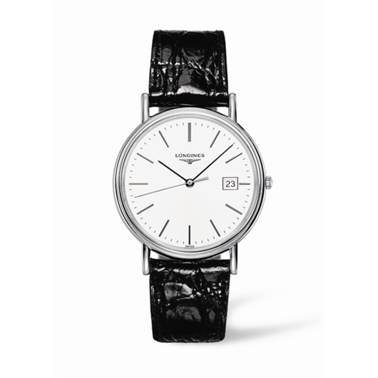 Longines L4.790.4.12.2 : Presence 38.5 Quartz Stainless Steel / White