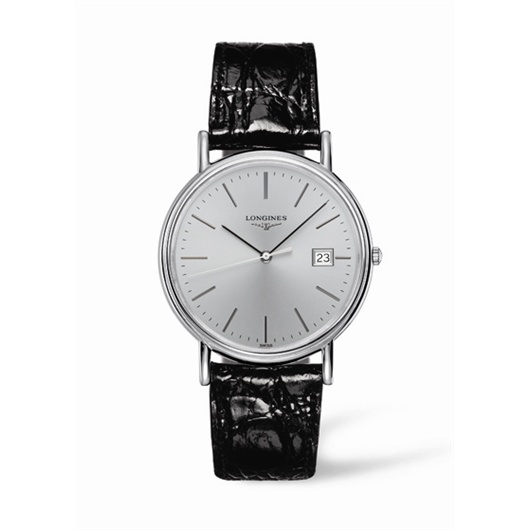 Longines L4.790.4.72.2 : Presence 38.5 Quartz Stainless Steel / Silver