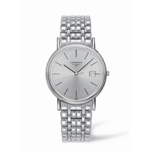Longines L4.790.4.72.6 : Presence 38.5 Quartz Stainless Steel / Silver / Bracelet