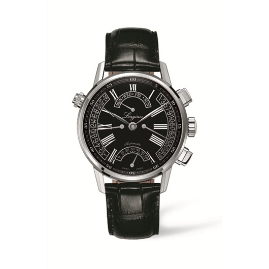 Longines L4.797.4.51.2 : Heritage Retrograde Black