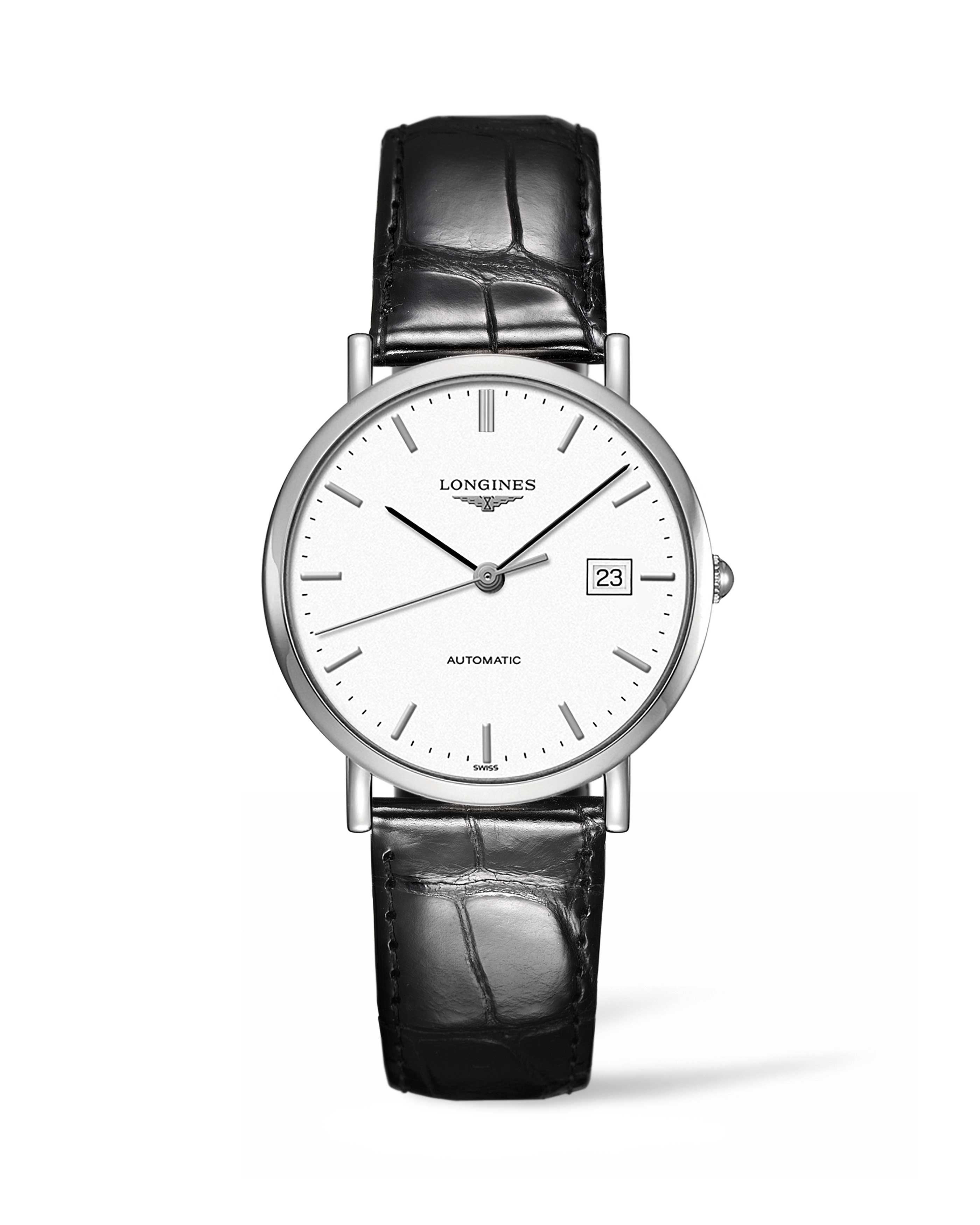 Longines L4.810.4.12.2 : Elegant Collection Automatic 37 Stainless Steel / White / Strap