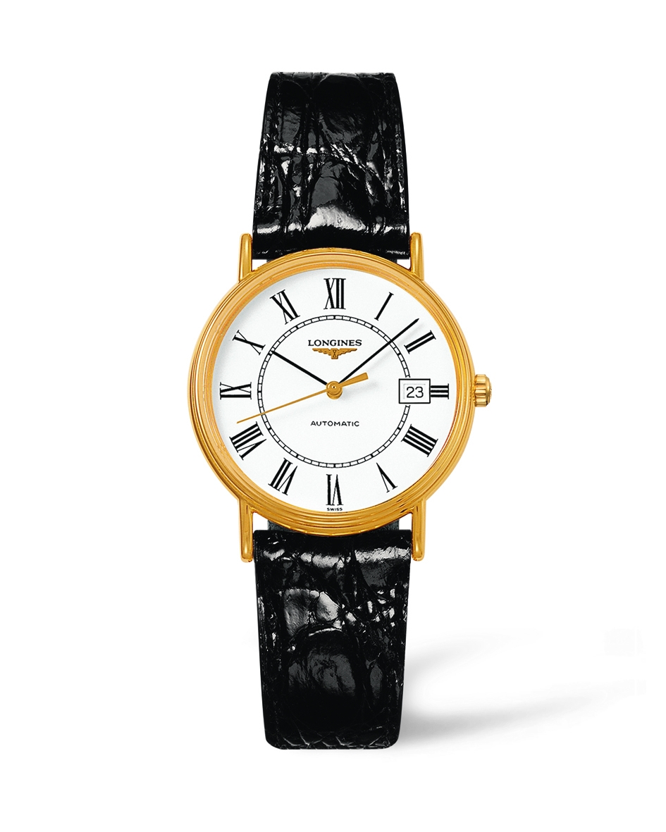 Longines L4.821.2.11.2 : Presence 34.5 Automatic Yellow