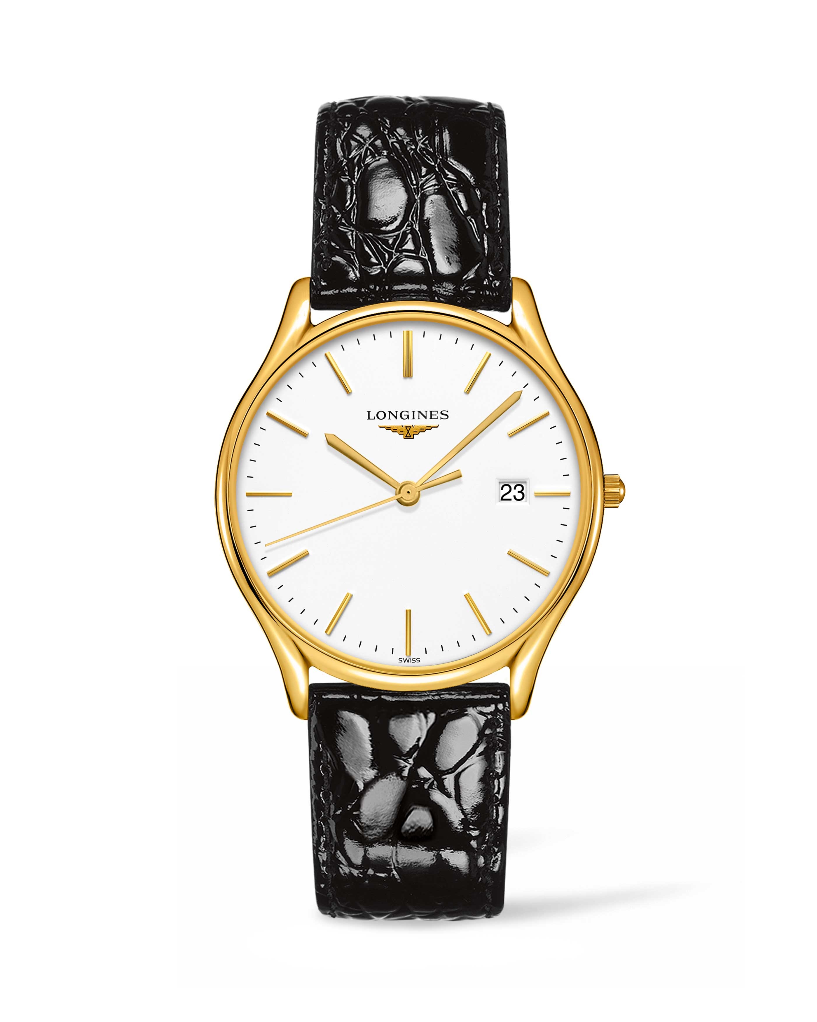 Longines L4.859.2.12.2 : Lyre Quartz 38.5mm PVD Gold / White