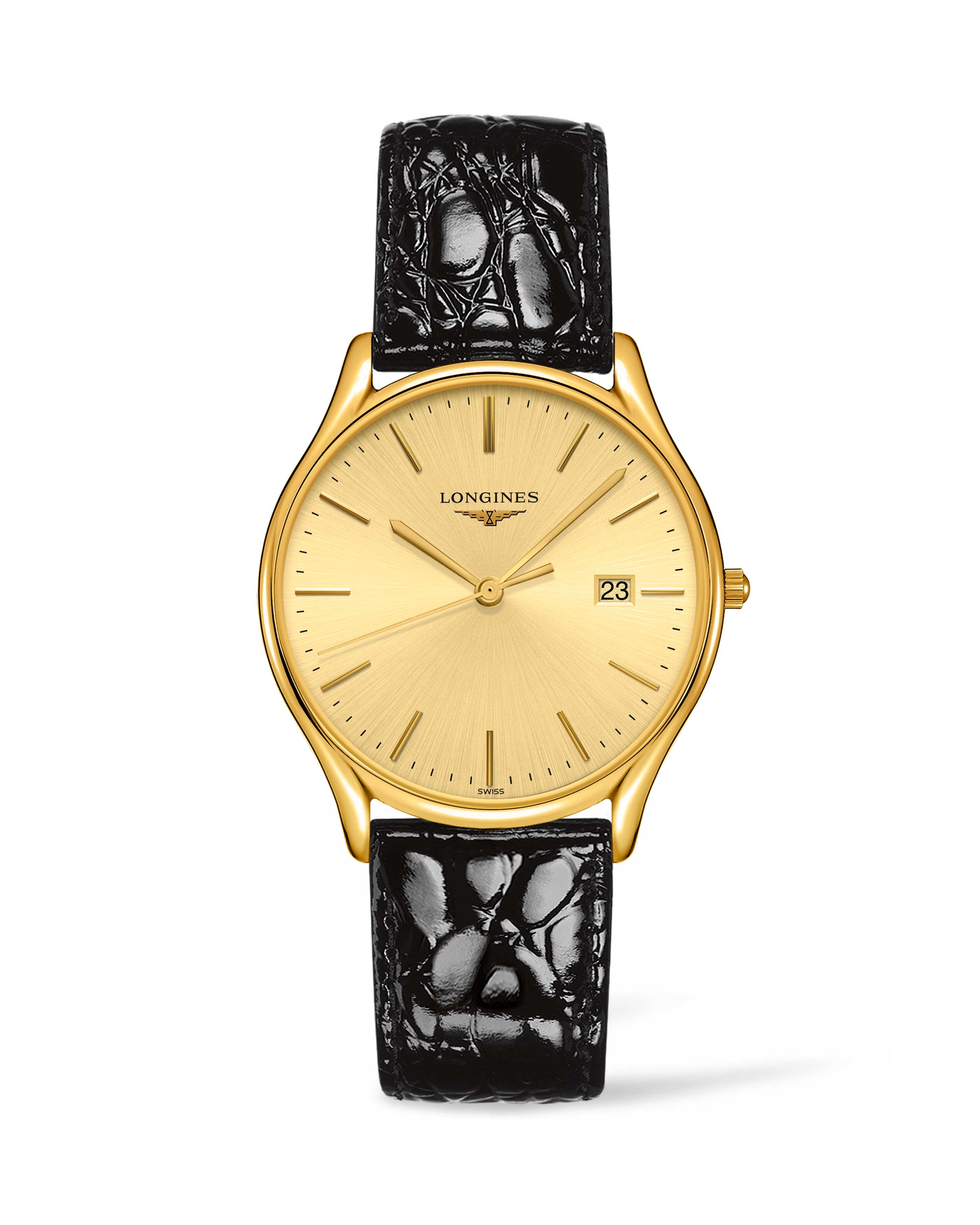 Longines L4.859.2.32.2 : Lyre Quartz 38.5mm PVD Gold / Champagne