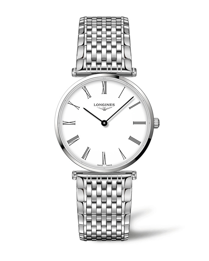 Longines L4.866.4.11.6 : La Grande Classique 38 Stainless Steel / White - Roman / Bracelet