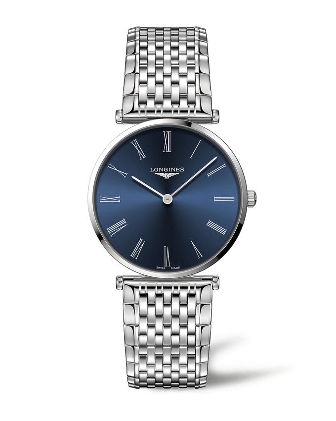 Longines L4.866.4.94.6 : La Grande Classique 38 Stainless Steel / Blue - Roman / Bracelet