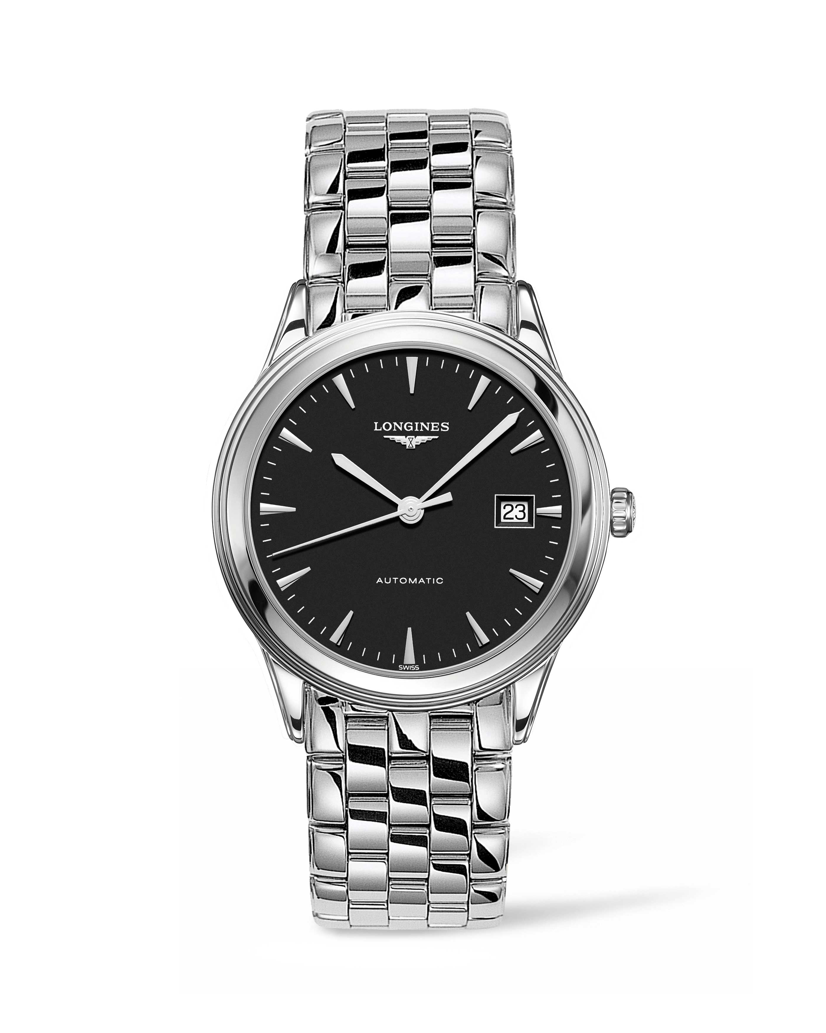 Longines L4.874.4.52.6 : Flagship 38.5 Black / Bracelet