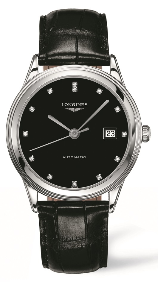 Longines L4.874.4.57.2 : Flagship 38.5 Black Diamond