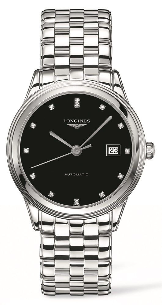 Longines L4.874.4.57.6 : Flagship 38.5 Black Diamond / Bracelet