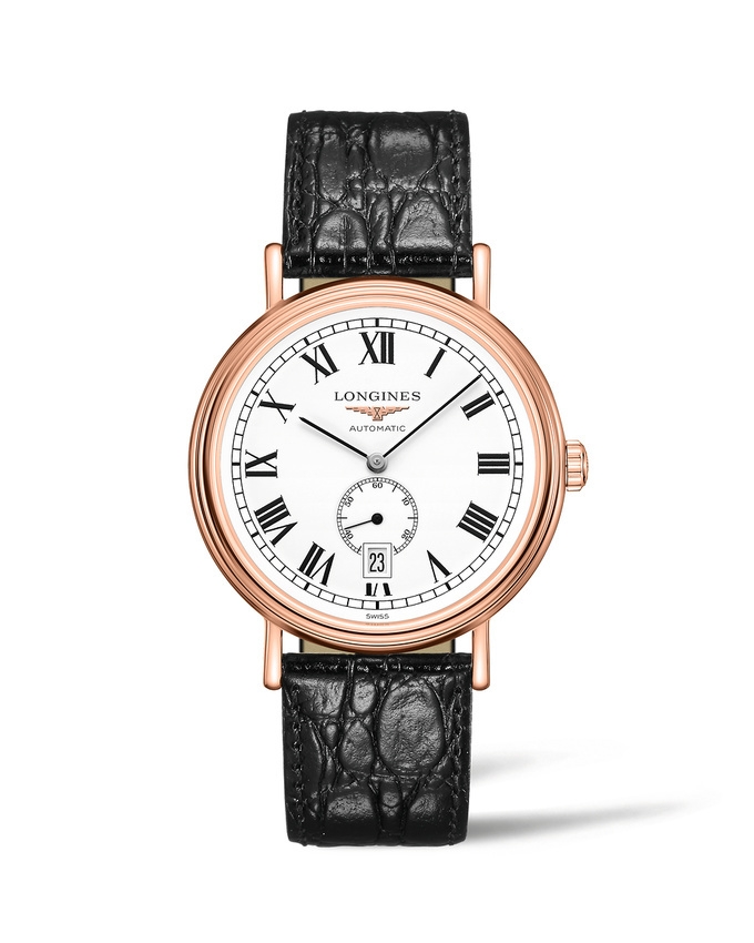Longines L4.905.1.11.2 : Presence 40 Small Seconds PVD Red / White - Roman