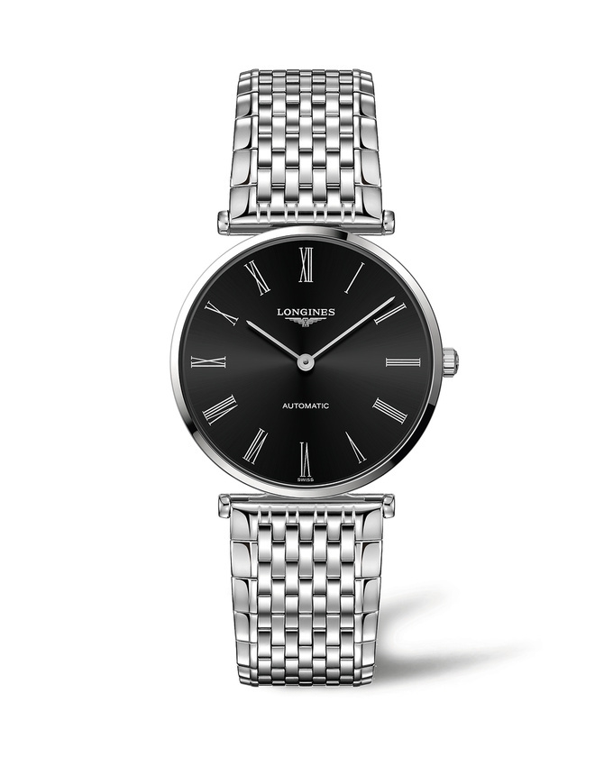 Longines L4.908.4.51.6 : La Grande Classique Automatic 36 Stainless Steel / Black - Roman / Bracelet