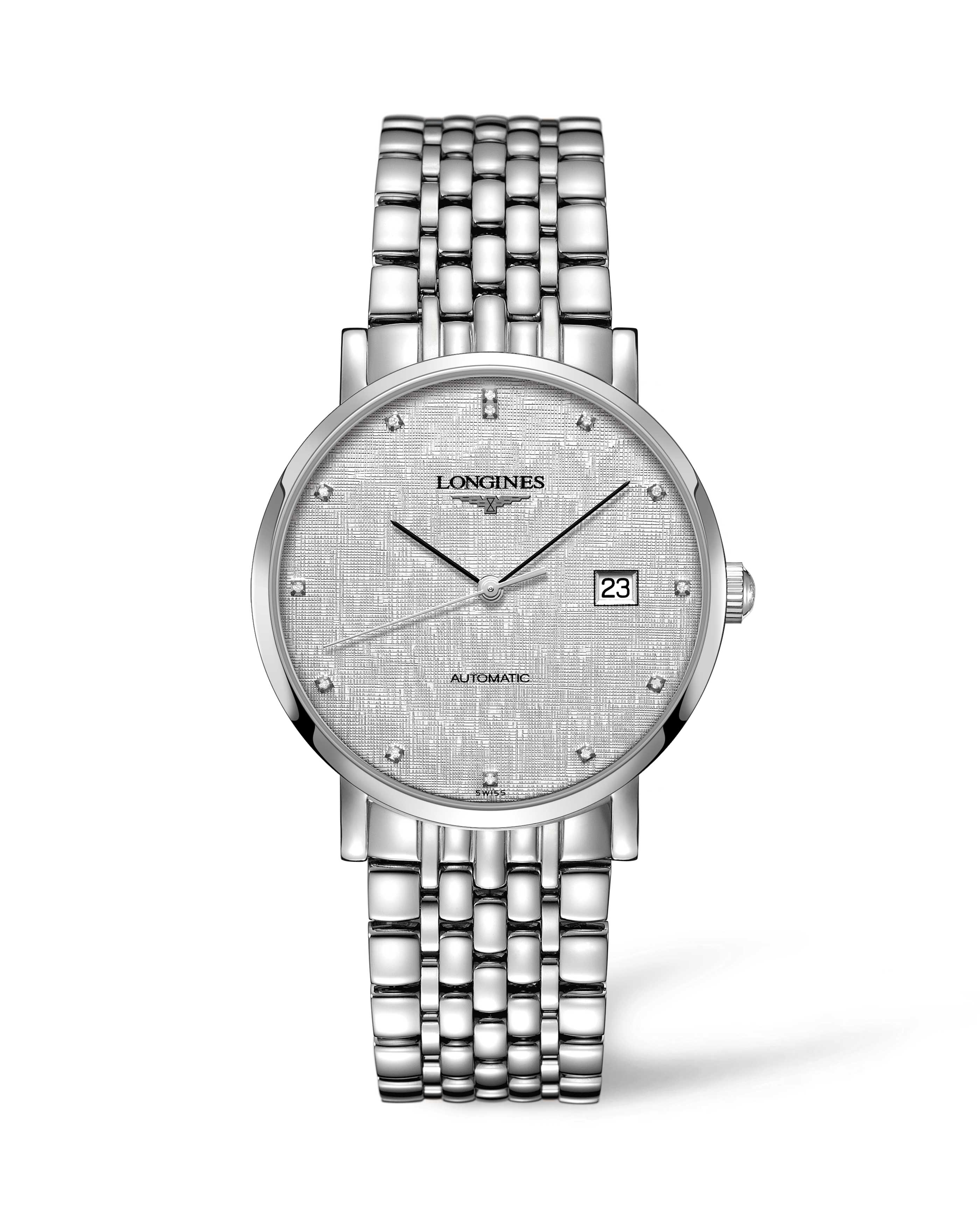 Longines L4.910.4.77.6 : Elegant Collection Automatic 39 Stainless Steel / Silver/ Bracelet