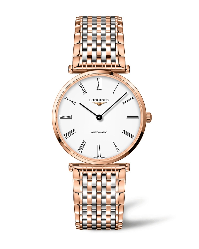 Longines L4.918.1.91.7 : La Grande Classique Automatic 38 PVD  Red Gold / White - Roman / Bracelet