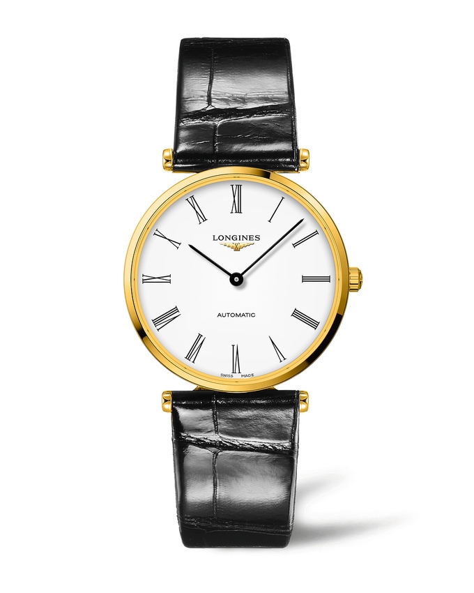 Longines L4.918.2.11.2 : La Grande Classique Automatic 38 PVD Gold / White - Roman