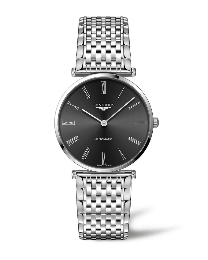 Longines L4.918.4.51.6 : La Grande Classique Automatic 38 Stainless Steel / Grey - Roman / Bracelet