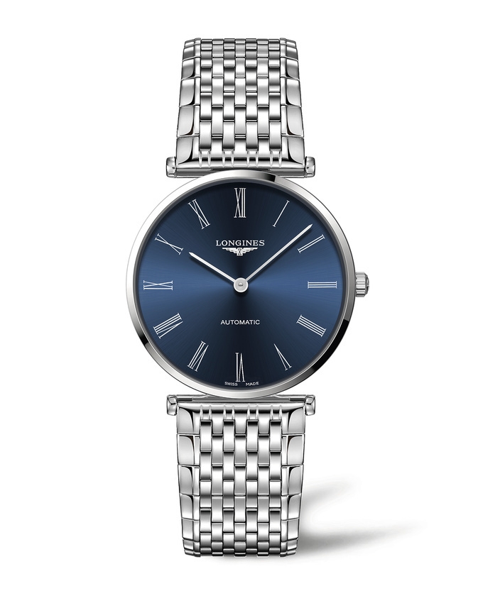 Longines L4.918.4.94.6 : La Grande Classique Automatic 38 Stainless Steel / Blue - Roman / Bracelet