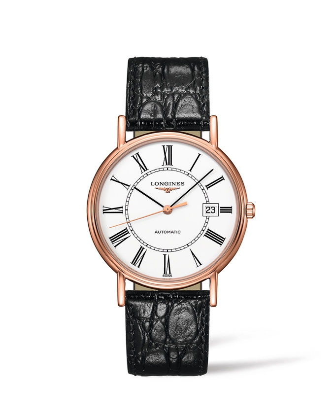 Longines L4.921.1.11.2 : Presence 38.5 Automatic PVD Red / White - Roman