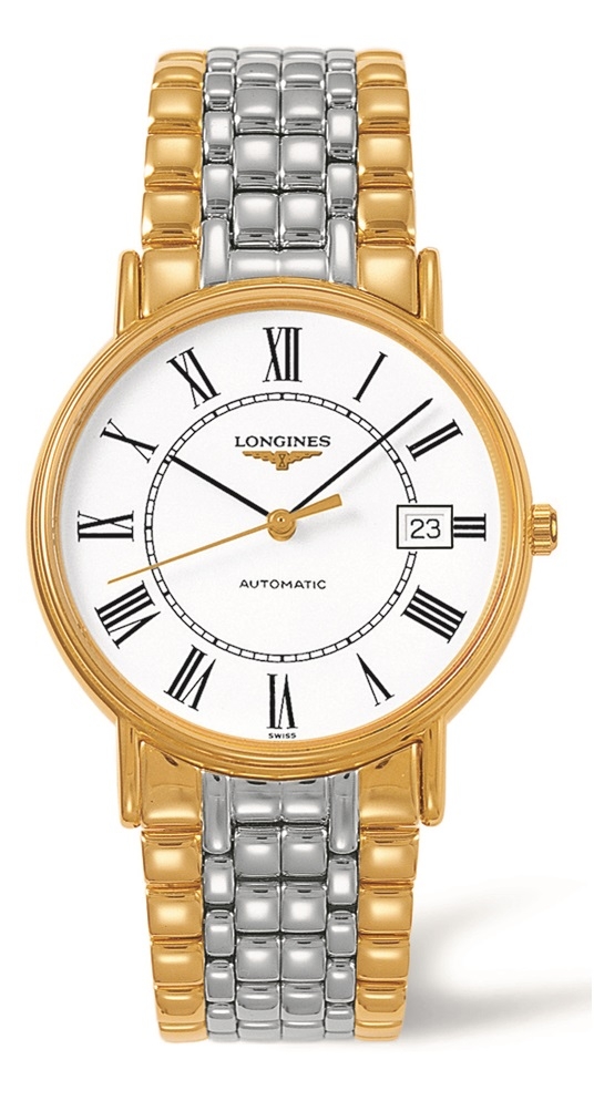 Longines L4.921.2.11.7 : Presence 38.5 Automatic PVD Gold / White / Bracelet