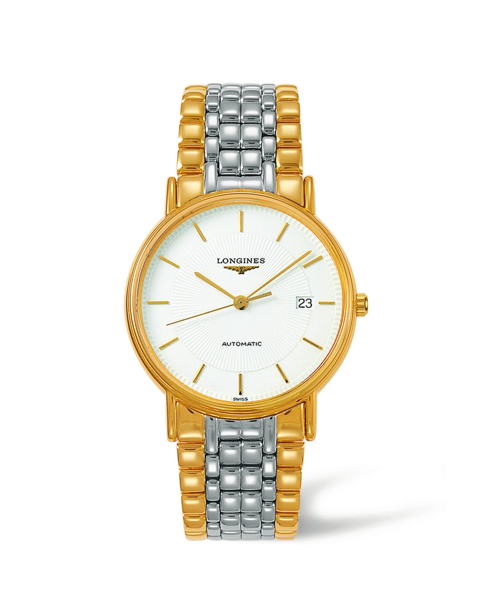 Longines L4.921.2.18.7 : Presence 38.5 Automatic PVD Gold / White / Bracelet