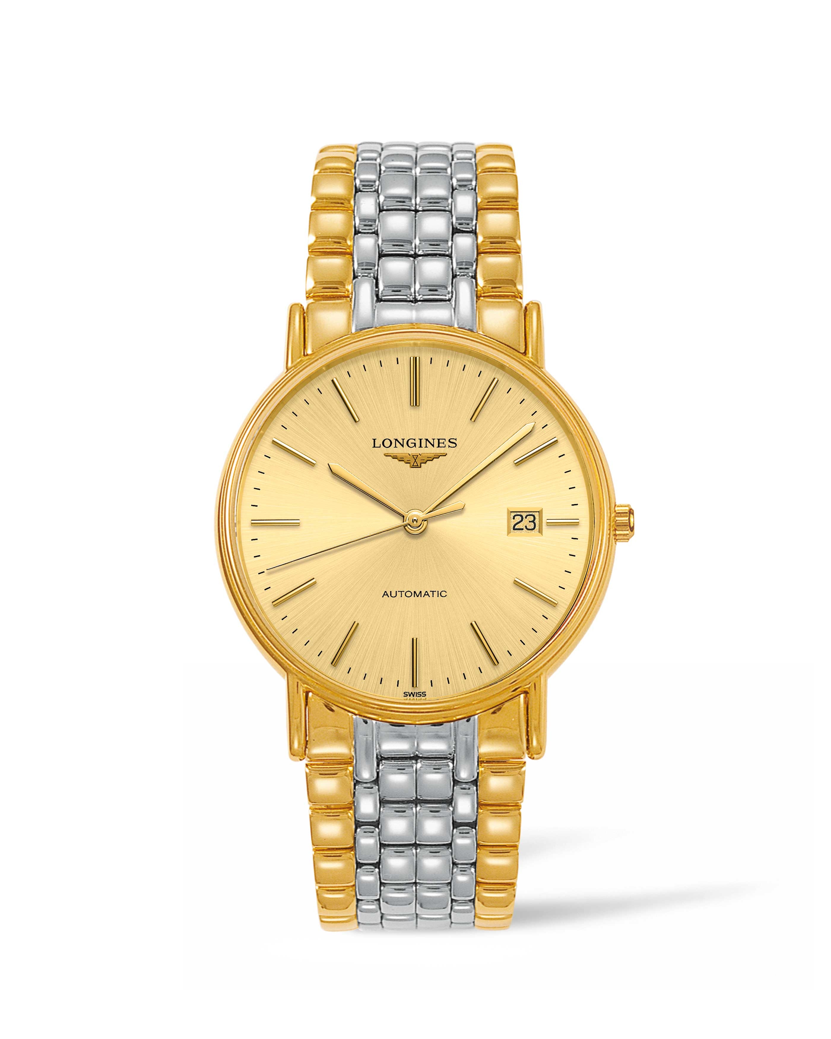 Longines L4.921.2.32.7 : Presence 38.5 Automatic PVD Gold / Champagne / Bracelet
