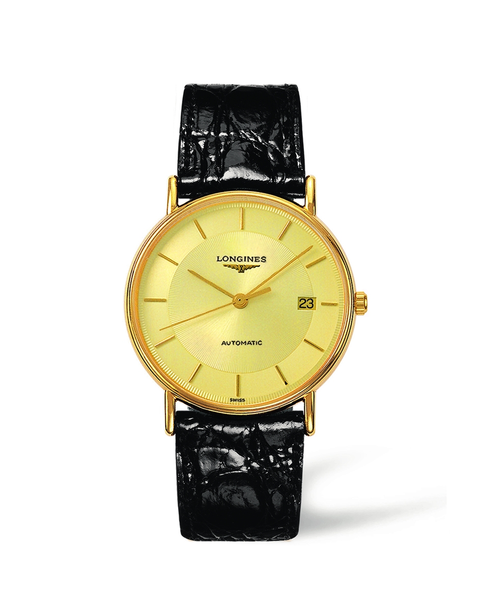 Longines L4.921.2.42.2 : Presence 38.5 Automatic PVD Gold / Champagne / Strap