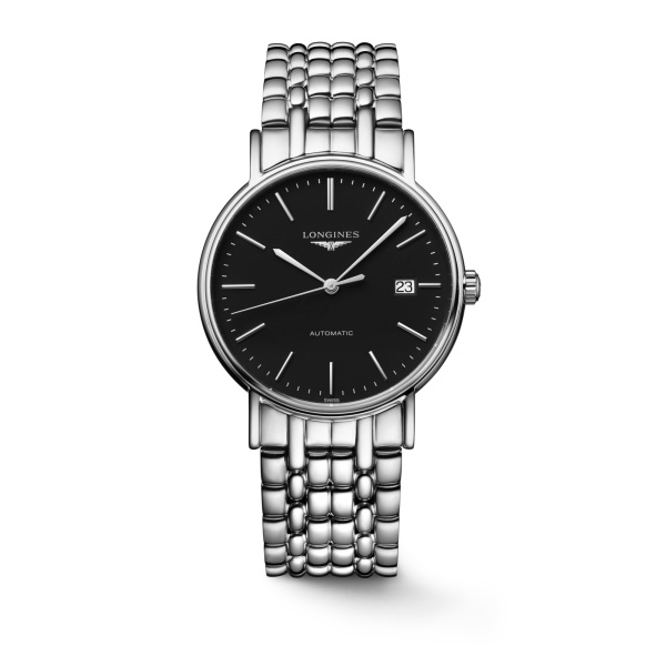 Longines L4.921.4.52.6 : Presence 38.5 Automatic Stainless Steel / Black / Bracelet