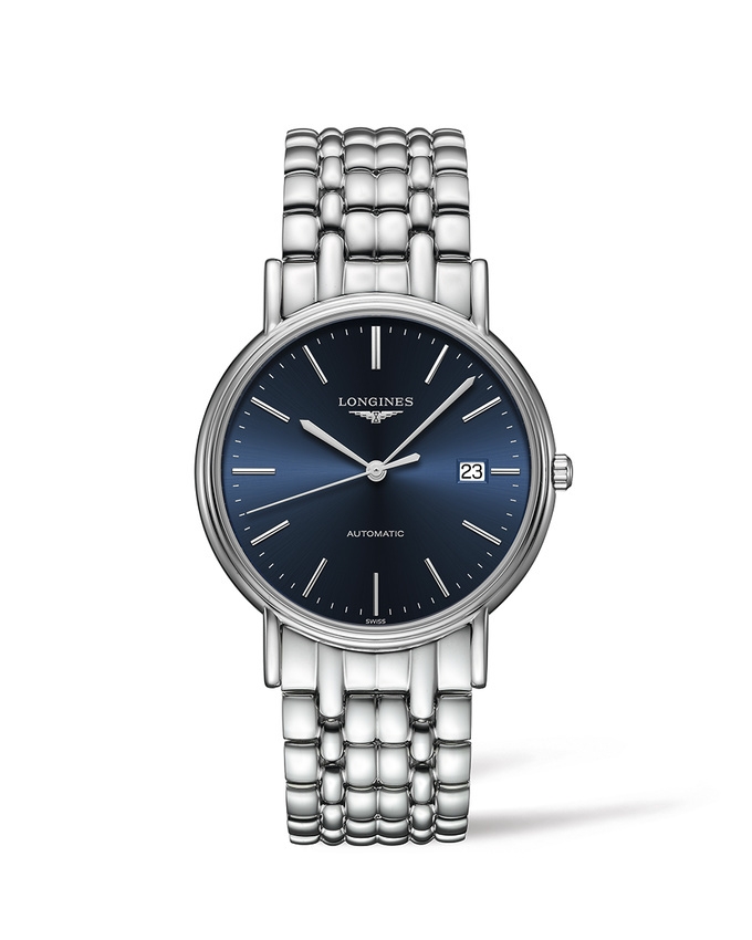 Longines L4.921.4.92.6 : Presence 38.5 Automatic Stainless Steel / Blue / Bracelet