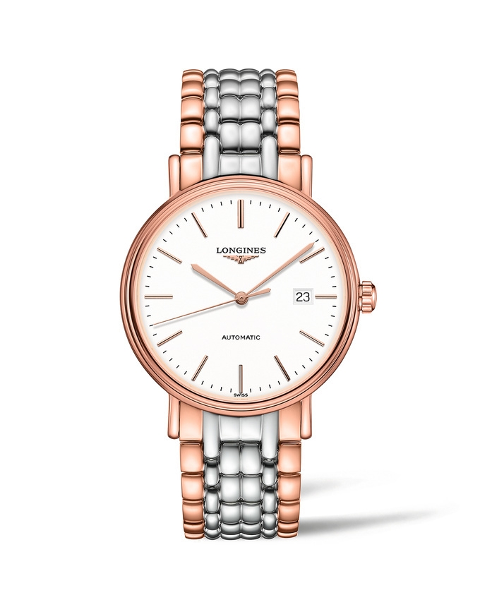 Longines L4.922.1.12.7 : Presence 40 Automatic PVD Red / White / Bracelet