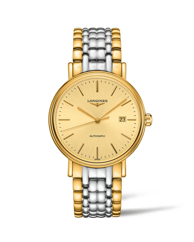 Longines L4.922.2.32.7 : Presence 40 Automatic PVD Gold / Champagne / Bracelet