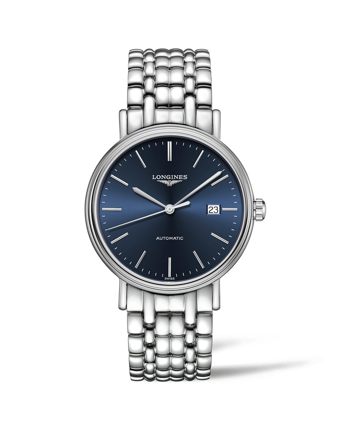 Longines L4.922.4.92.6 : Presence 40 Automatic Stainless Steel / Blue / Bracelet
