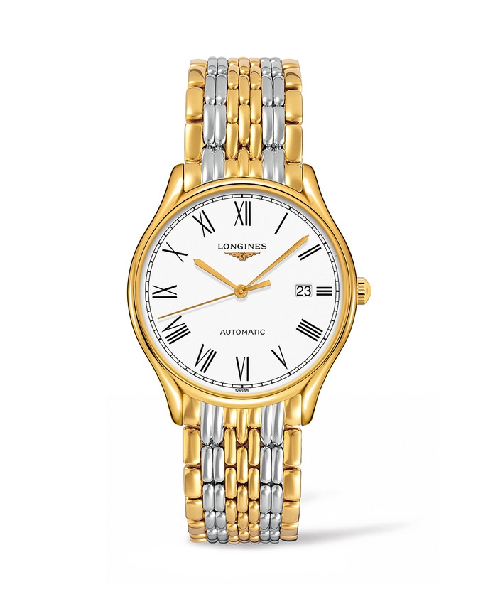 Longines L4.960.2.11.7 : Lyre 38.5 Automatic PVD Gold / White - Roman / Bracelet