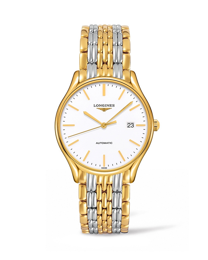 Longines L4.960.2.12.7 : Lyre 38.5 Automatic PVD Gold / White / Bracelet