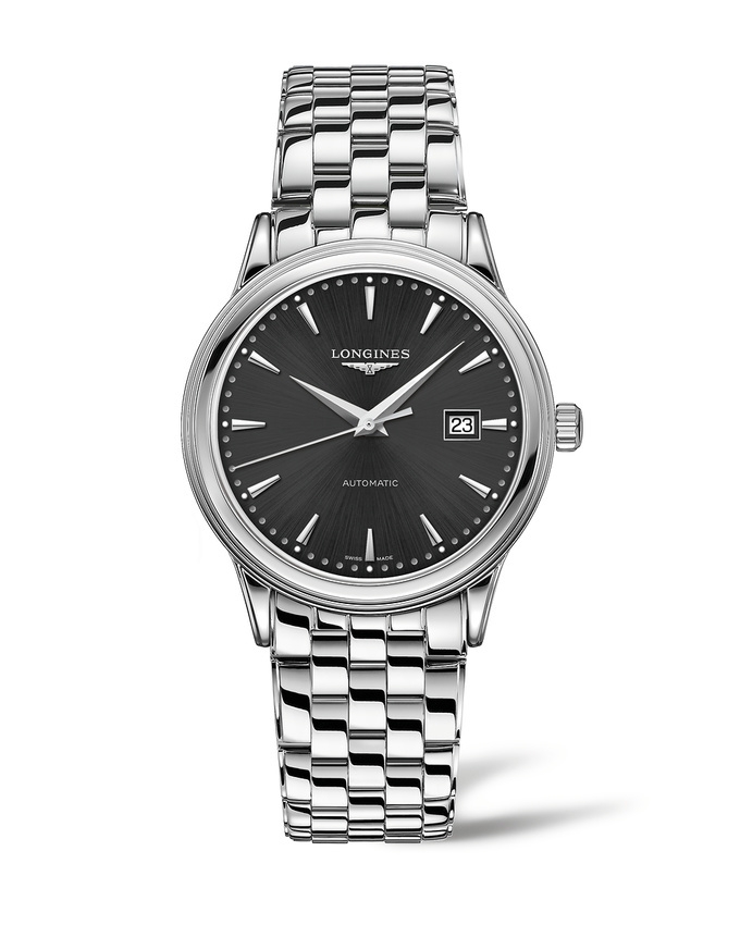 Longines L4.984.4.59.6 : Flagship 40 Stainless Steel / Black / Bracelet