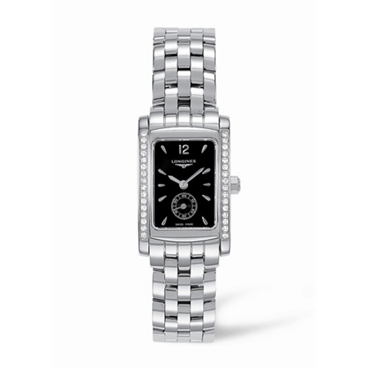 Longines L5.155.0.76.6 : DolceVita 20 Quartz Stainless Steel Diamond Black