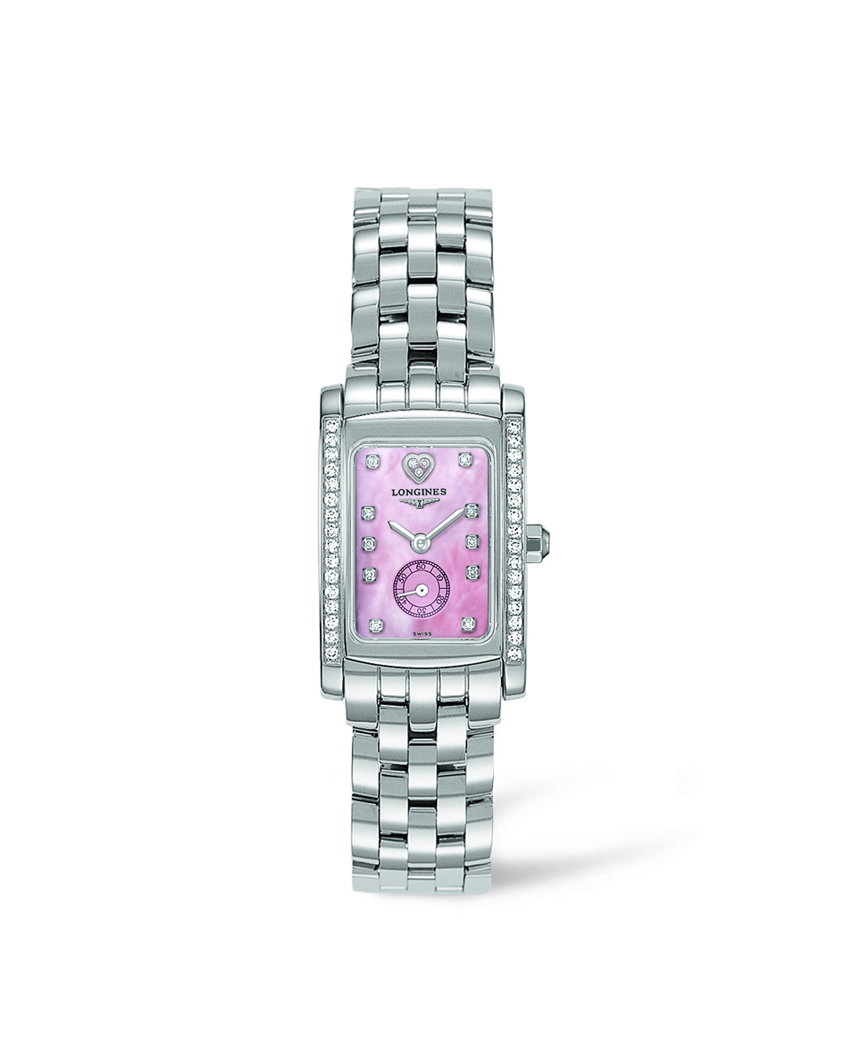 Longines L5.155.0.93.6 : DolceVita 20 Quartz Stainless Steel Diamond Pink
