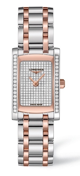 Longines L5.155.5.00.7 : DolceVita 20 Quartz Two Tone Pink Diamond