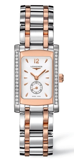 Longines L5.155.5.19.7 : DolceVita 20 Quartz Two Tone Pink Diamond