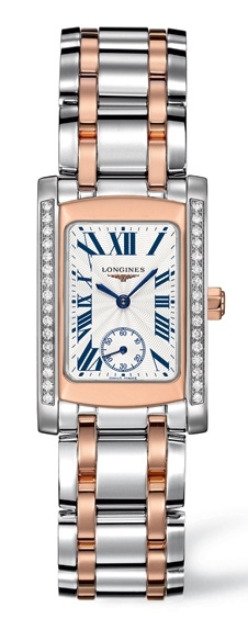 Longines L5.155.5.79.7 : DolceVita 20 Quartz Two Tone Pink Diamond