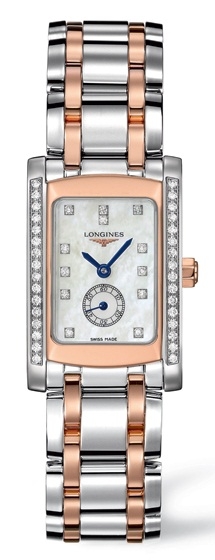 Longines L5.155.5.89.7 : DolceVita 20 Quartz Two Tone Pink Diamond