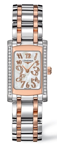 Longines L5.155.5.99.7 : DolceVita 20 Quartz Two Tone Pink Diamond
