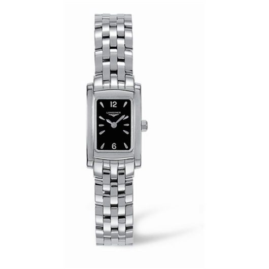 Longines L5.158.4.76.6 : DolceVita 16 Quartz Stainless Steel Black