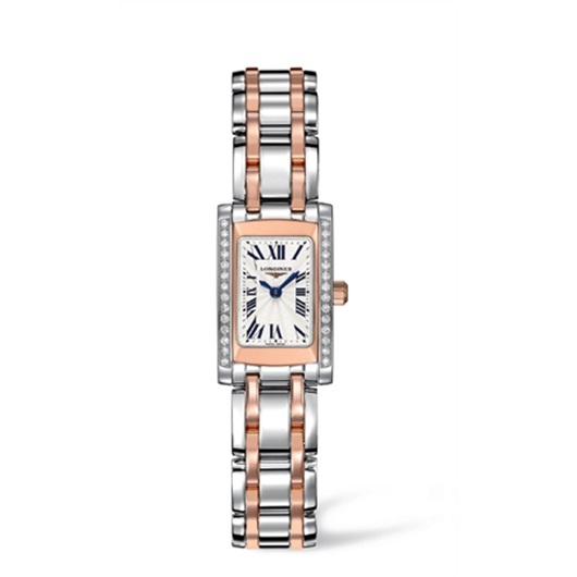 Longines L5.158.5.79.7 : DolceVita 16 Quartz Two Tone Pink Diamond