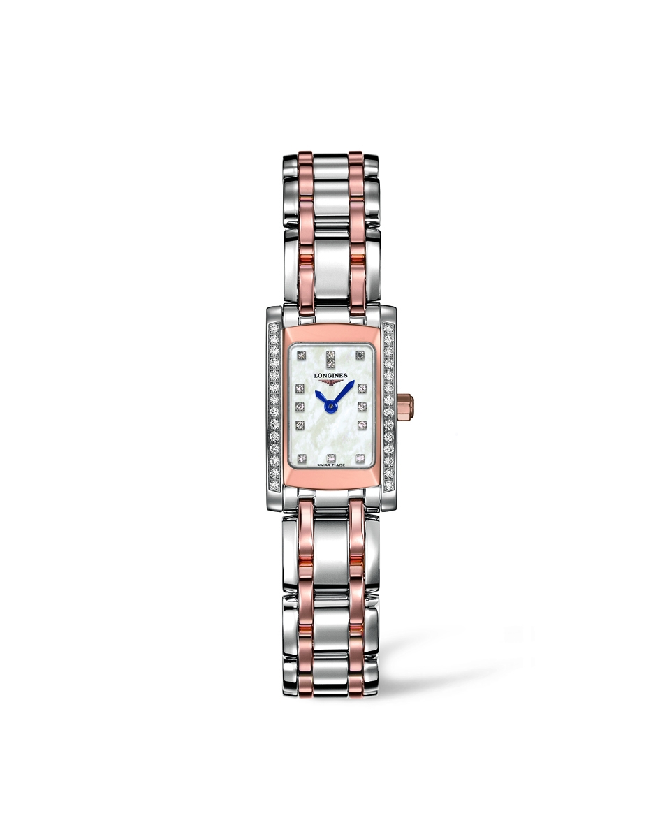 Longines L5.158.5.89.7 : DolceVita 16 Quartz Two Tone Pink Diamond
