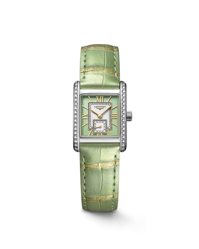 Longines L5.200.0.05.2 : Mini Dolce Vita 21.5 Quartz Stainless Steel - Diamond / Green