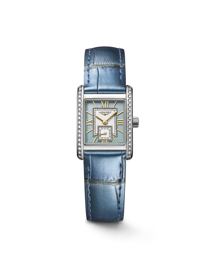 Longines L5.200.0.95.2 : Mini Dolce Vita 21.5 Quartz Stainless Steel - Diamond / Blue