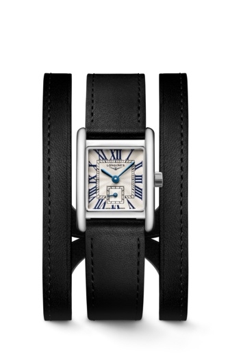 Longines L5.200.4.71.4 : Mini DolceVita 21.5 Quartz Stainless Steel / Silver / Triple Cuff Black XS