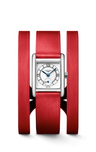 Longines L5.200.4.75.3 : Mini Dolce Vita 21.5 Quartz Stainless Steel / Silver / Triple Cuff Red XS