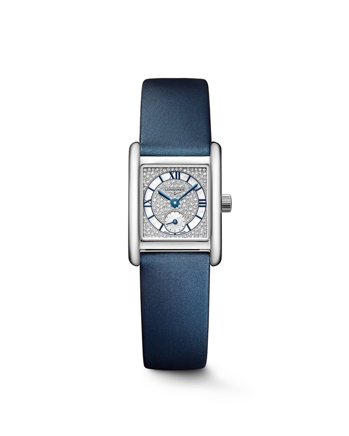 Longines L5.200.4.87.2 : Mini Dolcevita 21.5 Quartz Stainless Steel / Snow-Set Diamond